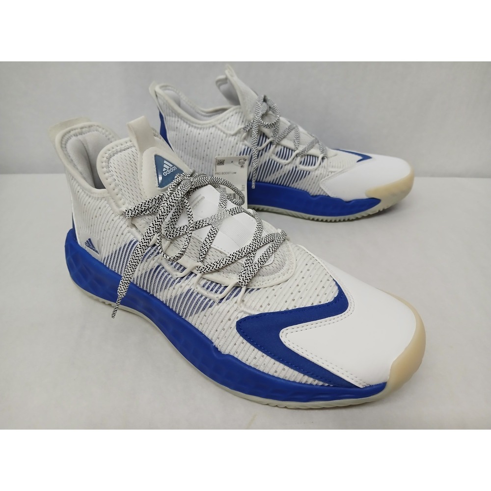 Adidas‎ Men's Pro Boost Low Basketball Shoes FW9505 White Royal Blue Sz 10